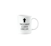 Funny Mug for LARPer, Joke, Silly, Happy Birthday Gifts for Men or Women, Secret Santa, Presents for Christmas, Cup, This is What a Nerd Looks Like, mm-CA_343a_223