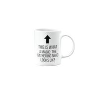 Funny Mug for Magic: The Gathering Nerd, Joke, Silly, Happy Birthday Gifts for Men or Women, Secret Santa, Presents for Christmas, Cup, This is What a Nerd Looks Like, mm-CA_343a_241