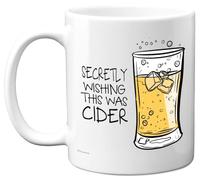 Funny Mug for Men Women - Secretly Wishing This was Cider - Funny Birthday Mugs Present Gifts for Friend Family Colleague, 11oz Ceramic Coffee Humour Joke Banter Cup