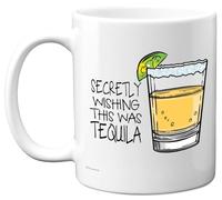 Funny Mug for Men Women - Secretly Wishing This was Tequila - Funny Birthday Mugs Present Gifts for Friend Family Colleague, 11oz Ceramic Coffee Humour Joke Banter Cup