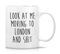 Funny Mug for Moving to London - Moving to London Gift - 11 Oz Ceramic Coffee Cup for Relocating to London, UK - Humorous Farewell Gift for Birthday, Moving Away, Graduation for Men and Women