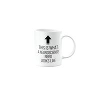 Funny Mug for Neuroscience Nerd, Joke, Silly, Happy Birthday Gifts for Men or Women, Secret Santa, Presents for Christmas, Cup, This is What a Nerd Looks Like, mm-CA_343a_282