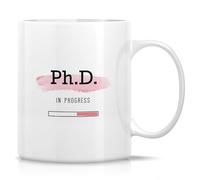 Funny Mug for Phd Student - Phd in Progress - 11 Oz Ceramic Coffee Or Tea Cup - Humorous Gift for Aspiring Scholars and Doctoral Candidates - Birthdays, Graduations Gift for Friends, Coworkers