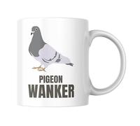 Funny Mug for Pigeon Lover Bird Watcher Pigeon Wanker Novelty Office Tea Coffee Cup CMUG843