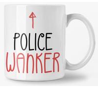 Funny Mug for Policeman, Police Officer Gift, Novelty Police Wanker Mug