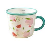 Funny Mug Fruit Mug with Single Handle and Scale Coffee Juice Cup Breakfast Oatmeal Ceramic Cup