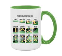 Funny Mug, Fun Wordle Coffee Mug, 11 Oz Game Fan Cup, Wordle Inspired Ceramic Coffee Mug, Wordle Word Game Lover's Mug, Gamer Gear Mug, Wordle Challenge Cup, Wordle Pattern Mug for Wordle Lovers