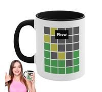 Funny Mug, Fun Wordle Coffee Mug, Ceramic Funny Word Coffee Mug, Wordle Inspired Ceramic Coffee Mug, Wordle Word Game Lover's Mug, Funny Mugs for Coworkers, Creative Drinking Cup Supplies