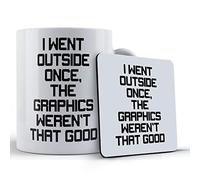 Funny Mug Gamer, Gaming, I Went Outside Once, The Graphics Weren't That Good - Gift Mug & Coaster, Ceramic, 11 fl. oz.