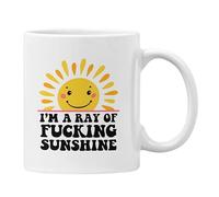 Funny Mug, I’m a Ray of Sunshine Happy Sun Rude Cheeky Gift (White)