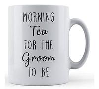 Funny Mug Morning Tea for The Groom to Be - Husband, Engagement Wedding Gift Mug, Ceramic, 11fl.oz.