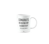 Funny Mug Present for Godmother, Congrats on Being My Godmother You Lucky btch, Funny Birthday Gift, Presents for Christmas, mm-CA_187_199