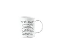 Funny Mug Present for Step Daughter, Dear Step Daughter Mug, Birthday Cup, Secret Santa, Presents for Christmas, mm-CA_190_159