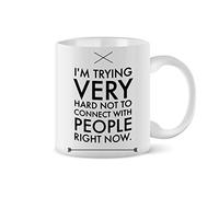 Funny Mug TV Show Shitt's Creek David Alexis Rosebud Trying Very Hard 11oz Coffee Cup Gift for Him Her