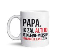 Funny Mug with Text - "Dad I Will Always Be Your Little Girl" - 325ml - Ceramic Mug - Nice Gift for Father, Birthday or Father's Day - Dishwasher and Microwave Safe