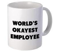 Funny Mug - World's Okayest Employee - 11 OZ Coffee Mugs - Funny Inspirational and sarcasm - By A Mug To Keep TM