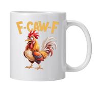 Funny Mugs - 325 ml Ceramic Funny Chicken Mug - Rooster Tea Container - For Birthday, Women, Men, Colleagues, Tea, Work, Coffee, Milk and Hot