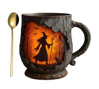 Funny Mugs 386ml - Witch Mug 1 Piece And Spoon, Hand Painted Animal Shaped Mug, Ceramic Drink For Adults Christmas Birthday | Funny Mugs