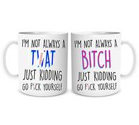 Funny Mugs Couples Mug Set Gift Couples Engagement Wedding Gift Valentines Present Novelty Banter Arsehole Mugs Bitch Mug Gift WSDMUG1374