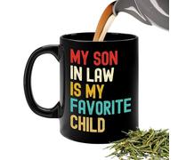 Funny Mugs for Men - 350ml Ceramic Portable Son in Law Design Utensil | Funny Drinking Cup | for Women Girls Milk Tea Enthusiasts Birthdays Holidays Mother's Day