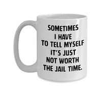 Funny Mugs for Mens Womens Kids Sometimes I Have to Tell Myself Novelty Offfice Work 11 Ceremic Coffee Mug Cup Best Birthday Christmas Gifts