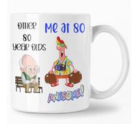 Funny Mugs for Turning 80, Me at 80 Mug for Men, Grandad 80th Birthday Mug, 80 Years Old Mug Grandad, Celebrating 80 Years Gift, 80th Birthday Gift for Men