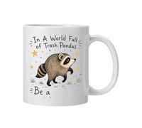 Funny Mugs for Women 350ml Cute Raccoon Comfort Handle Table Decor