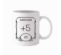Funny Mugs, LOL D&D Stats Mug - Sarcasm 11oz White Ceramic Coffee Mug - Dungeons and Dragons - RPG - DND - Gift for Geeks