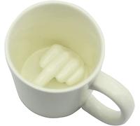 Funny Mugs Novelty Middle Finger Ceramic Milk Coffee Cups White
