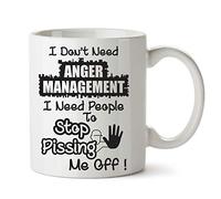Funny Mugs - Novelty Mug Tea Coffee Cup Gifts - Birthday Presents for Men Women Him Her - Anger Management