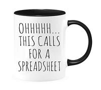 Funny Mugs Ohhh This Calls for A Spreadsheet, Funny Gift for Accountant Engineer, CPA Gift, Tax Prep Mug, Office Mug, Accountant Mug, Nerd Gift Travel Coffee Mug for Men Women 11OZ Ceramic Tea Cup