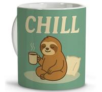 Funny Mugs Sloth Gift Relax. Mug with Saying The Coffee. Best Mum Funny Children's Small Time Out Gift Women Set Women Chill 330 ml