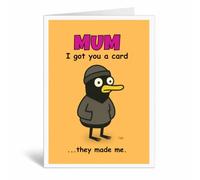 Funny Mum Birthday Card | I Got You a Card... They Made Me | Blank Inside