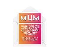 Funny Mum Cards Birthday Card Thanks To You I'm A Fat F*cker Mother's Day Mummy for Her From The Kids CBH515