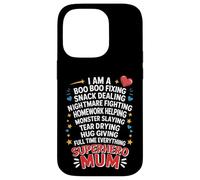 Funny Mum Life Super Mum Mothers Day Parenting Humour Case for iPhone 14 Pro