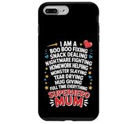 Funny Mum Life Super Mum Mothers Day Parenting Humour Case for iPhone 7 Plus/8 Plus