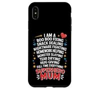 Funny Mum Life Super Mum Mothers Day Parenting Humour Case for iPhone XS Max