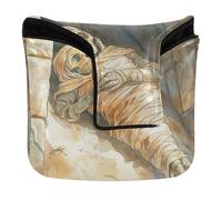 Funny Mummy Ancient Tomb Golf Putter Covers Mallet with Magnetic Closure Putter Headcovers for Men and Women Waterproof PU Leather