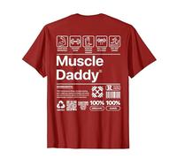 Funny Muscle Daddy for Workout Gym Lover and Bodybuilder T-Shirt, Men, Cranberry Red, Medium