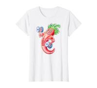 Funny Muscular Chili Lifting Weights Value Graphic T-Shirt, Women, White, XL