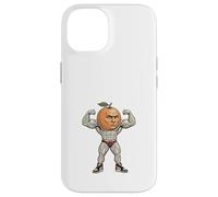 Funny Muscular Orange Bodybuilder Gym Humor Case for iPhone 14