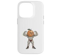 Funny Muscular Orange Bodybuilder Gym Humor Case for iPhone 14 Pro