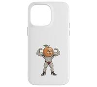 Funny Muscular Orange Bodybuilder Gym Humor Case for iPhone 14 Pro Max