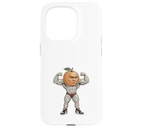 Funny Muscular Orange Bodybuilder Gym Humor Case for iPhone 15 Pro
