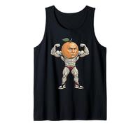 Funny Muscular Orange Bodybuilder Gym Humor Tank Top
