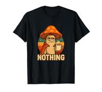 Funny Mushroom Coffee Sarcasm Anti-Vibe Art T-Shirt