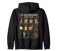 Funny Mushroom Foraging Hunter Wild Mushroom Identification Zip Hoodie