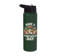 Funny Mushroom Have A Sporetacular Day Stainless Steel Insulated Water Bottle