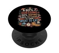 Funny Mushroom Hunting Edible Mushroom Collecting PopSockets Adhesive PopGrip