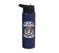 Funny Mushroom Mycology Keep Foraging Stay Weird Stainless Steel Insulated Water Bottle